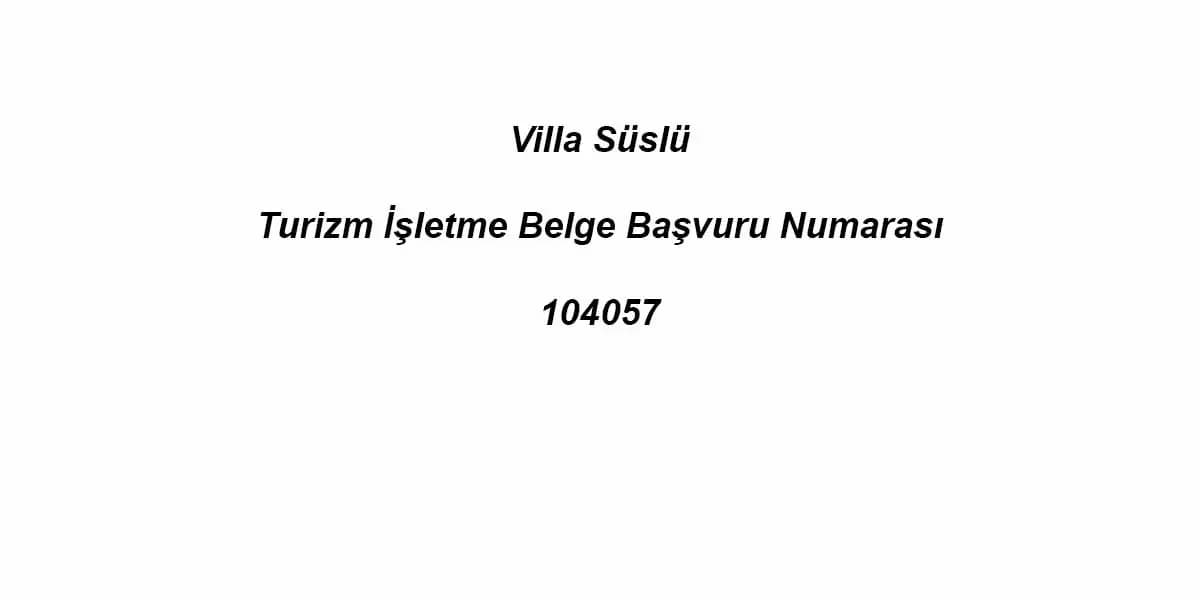 Villa Süslü 20